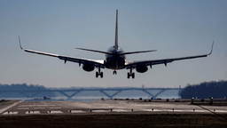 A plane lands at Ronald Reagan Washington National Airport in Arlington, Va., Dec. 30, 2022. (AP Photo/Carolyn Kaster, File)