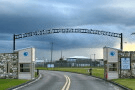 Clouds hover over the entrance of the Florida State Prison in Starke, Fla., Aug. 3, 2023. (AP Photo/Curt Anderson, file)