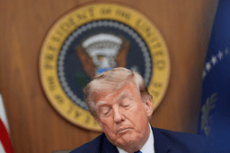 President Donald Trump listens during a cabinet meeting, Friday, July 31, 2026, at Camp David, the presidential retreat, near Thurmont, Md., Friday, July 31, 2026. (AP Photo/Jacquelyn Martin)